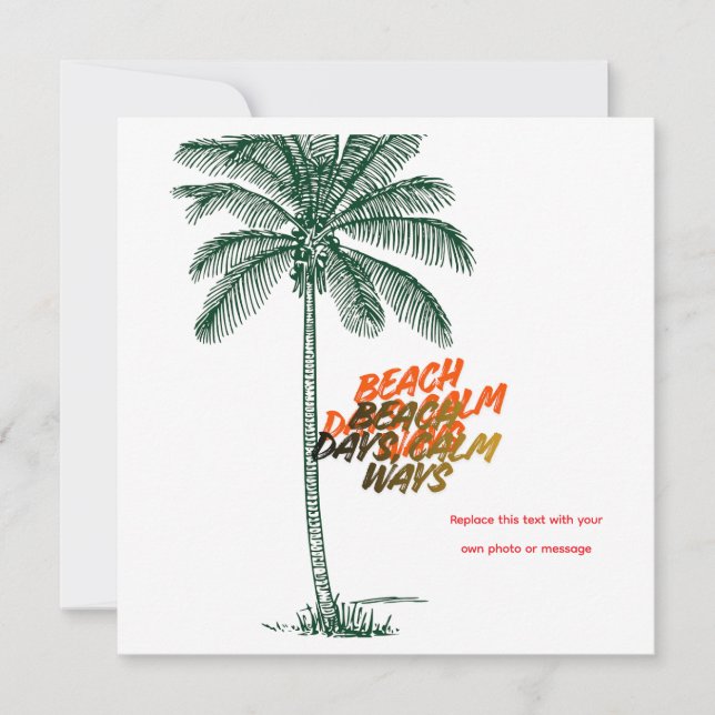 Beach Days Calm Ways Thank You Card (Front)