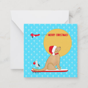 Beach Days Golden Christmas Aqua Set of Gift Cards