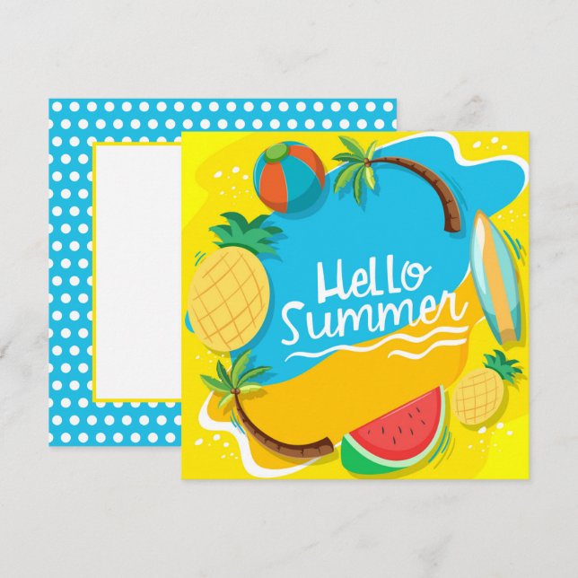 Beach Days Hello Summer Greeting Card (Front/Back)