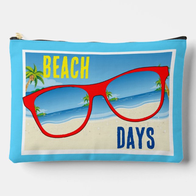 Beach Days Large Accessory Pouch (Front)