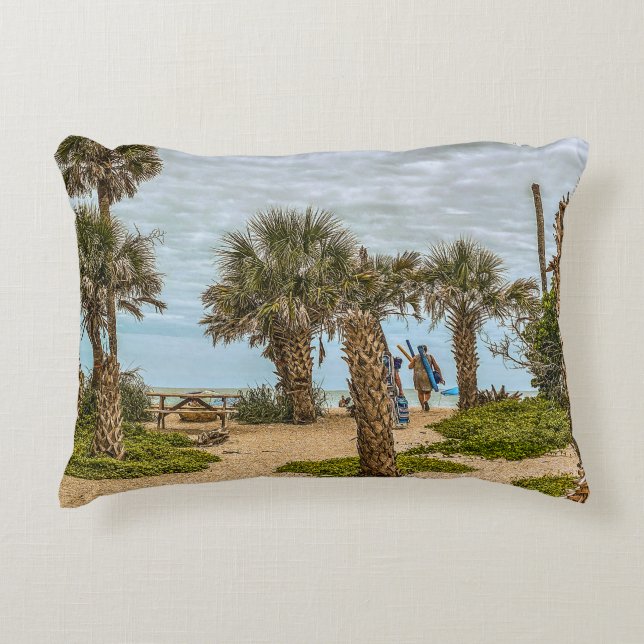 Beach Days, Overcast, Beach Garden Decorative Cushion (Front)