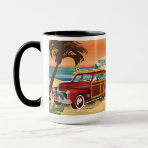 Beach Days Retro Camper Scene Mug