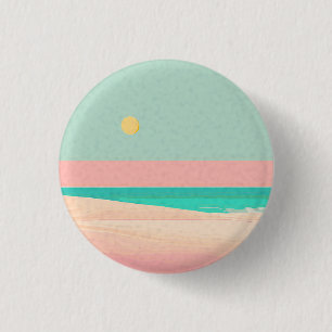 Beach design 3 cm round badge