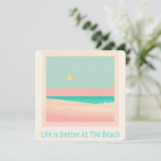 Beach design  invitation (Standing Front)