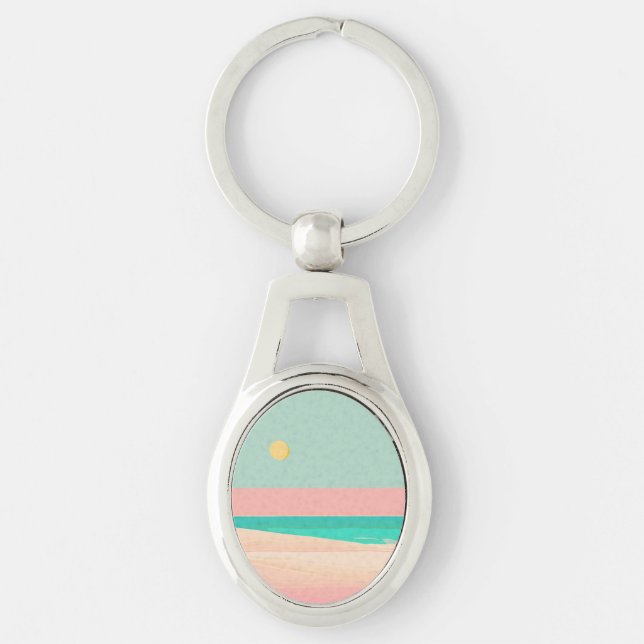 Beach design  key ring (Front)