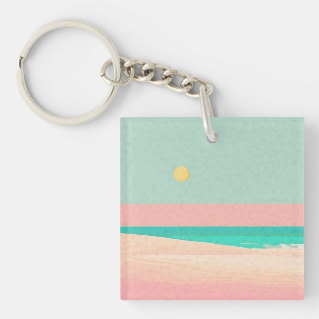 Beach design  key ring (Front)