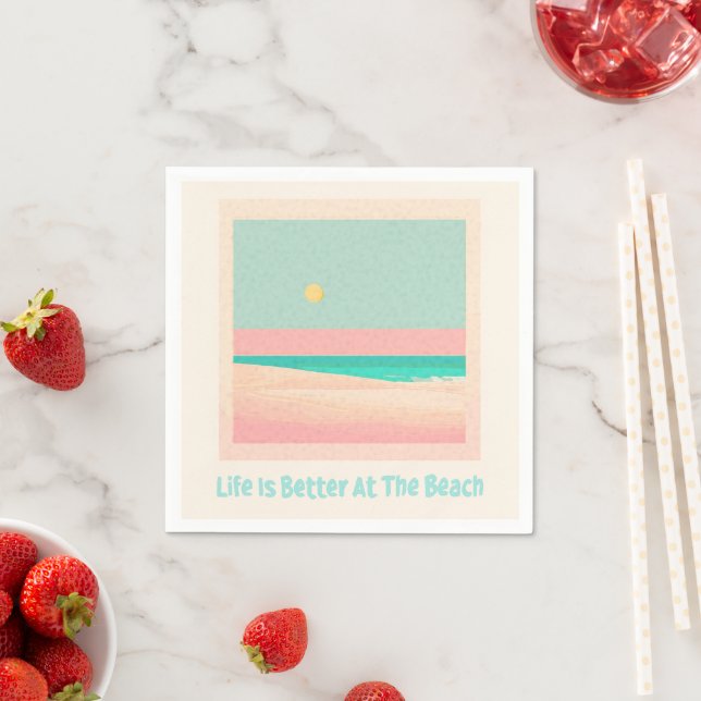 Beach design  napkin (Insitu)