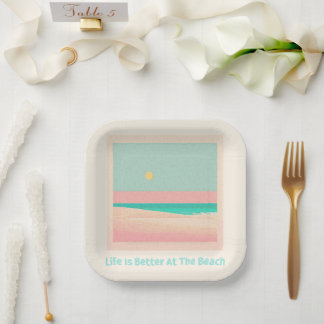 Beach design  paper plate
