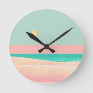 Beach design  round clock