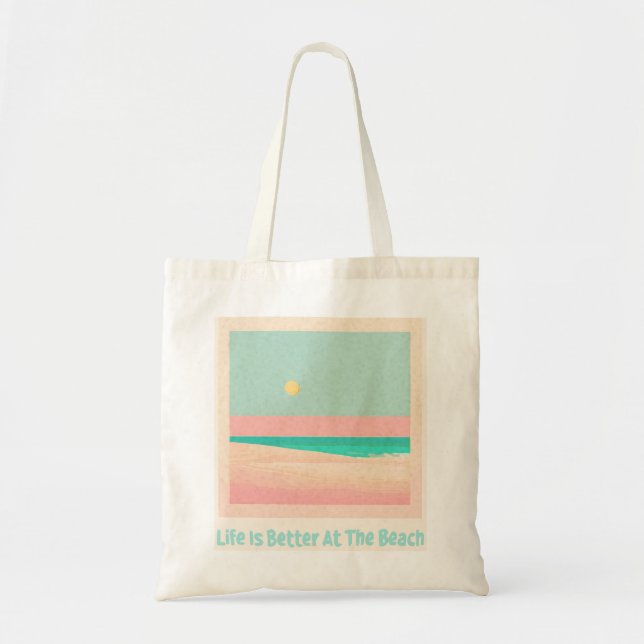 Beach design  tote bag (Front)
