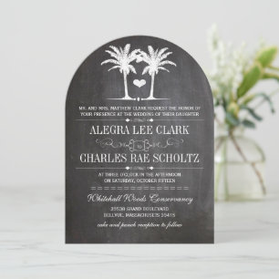 Beach Destination Chalkboard Typography Invite