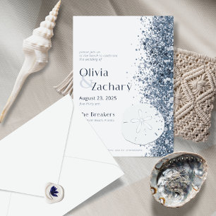 Beach Destination Sand Dollar Evening Invitation