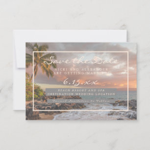 Beach Destination Save Our Date Wedding No Photo Save The Date
