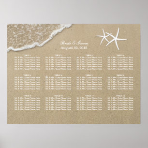 Beach Destination Starfish Wedding Seating Chart