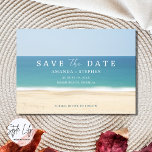 Beach Destination Wedding Photo Save The Date<br><div class="desc">Get your guests ready for your big day with a this beach destination wedding photo save the date card. Simple beach-inspired design is perfect for your destination beach wedding in Florida or any other coastal location. Add your details to the front and your use a beautiful picture of you and...</div>