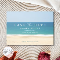 Beach Destination Wedding Photo Save The Date