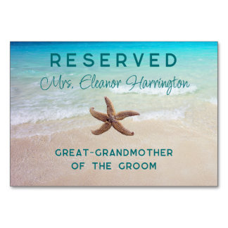 Beach Destination Wedding Reserved Seating Cards