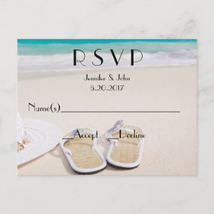 Beach Destination Wedding RSVP Cards