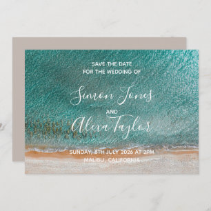 Beach destination wedding save the date