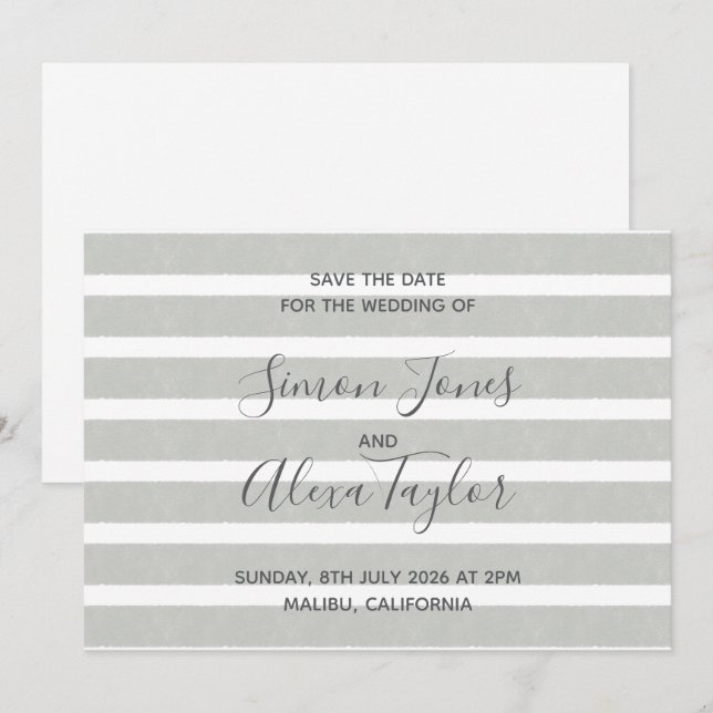 Beach destination wedding save the date (Front/Back)