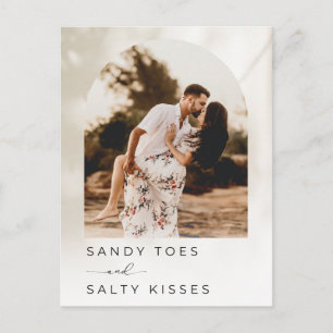 Beach Destination Wedding Save the Date Announcement Postcard