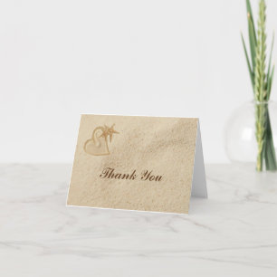Beach Destination Wedding Thank You Card