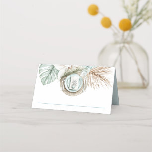 Beach Destination Wedding Tropical Place Setting Place Card