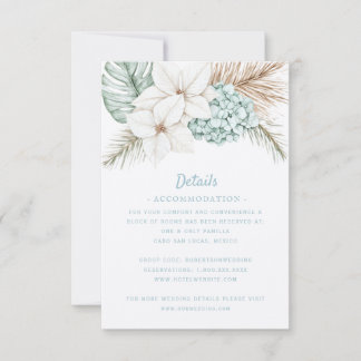 Beach Destination Winter Wedding | Details RSVP Card