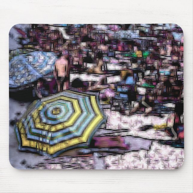 Beach digital effect of style "impression"  mouse mat (Front)