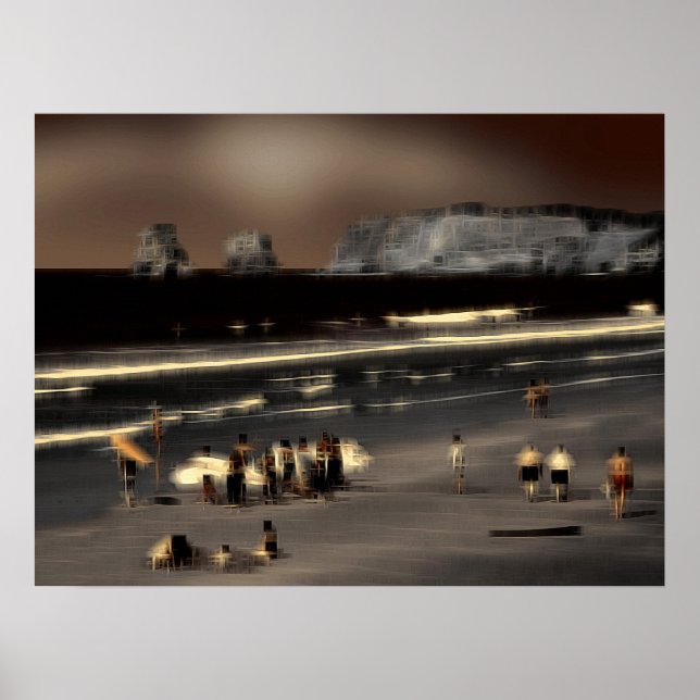 Beach digital effect of style "impression"  poster (Front)