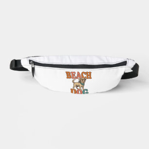 Beach Dog Vintage Engraving Graphic Design_1 Bum Bags