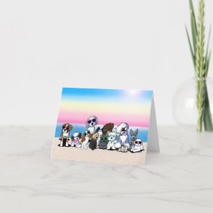 Beach Dogs  Thank You Card
