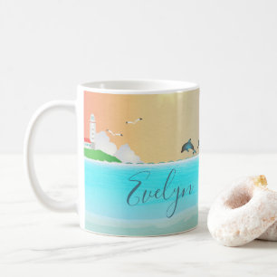 Beach Dolphin Coffee Mug