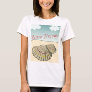 Beach Dreams Seashells Bella Flowy Crop Tank Top