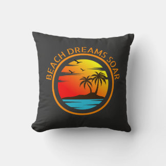 Beach Dreams Soar: Coastal Reveries  Cushion