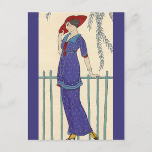 Beach Dress by George Barbier Postcard