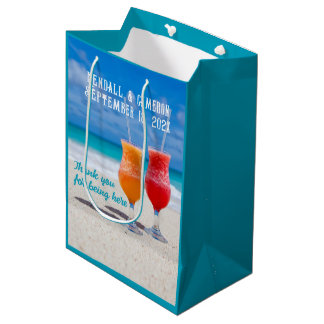 Beach Drinks Wedding Welcome / Favour Bags
