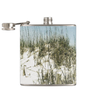 Beach Dunes Sand Fence Hip Flask
