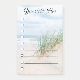Beach Dunes Script Personalised Lined To Do List Post-it Notes