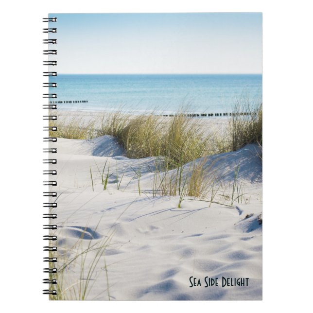 Beach Dunes Sea Grass "Sea Side Delight" notebook (Front)