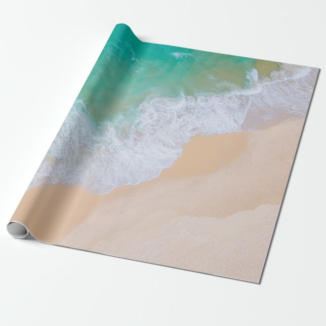 BEACH DURING DAYTIME WRAPPING PAPER (Unrolled)