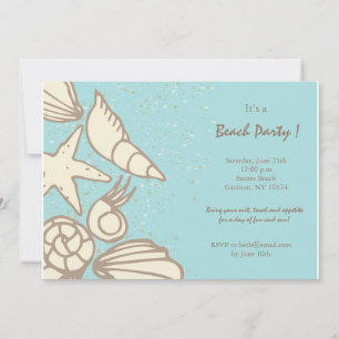 Beach Elements -summer party invitations