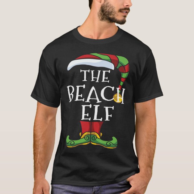 Beach Elf Family Matching Christmas In July T-Shirt (Front)