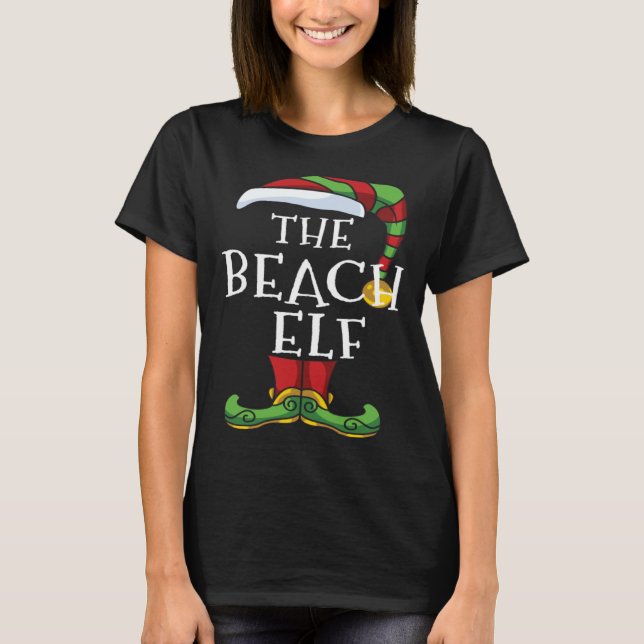 Beach Elf Family Matching Christmas In July T-Shirt (Front)