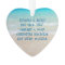 Beach Engagement Heart Shaped Photo Ornament