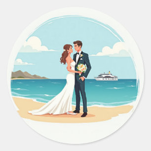 Beach Engagement Moment Sticker