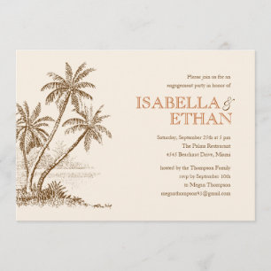 Beach Engagement Party Invitations