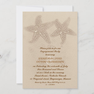 BEACH ENGAGEMENT PARTY INVITATIONS