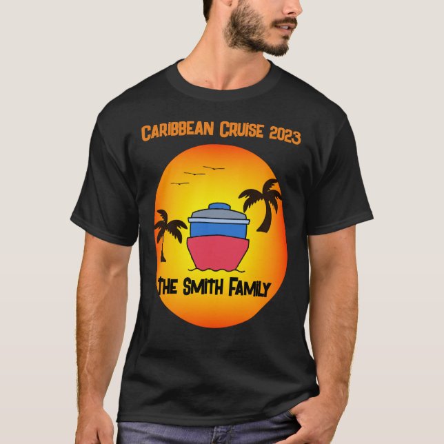 Beach Family Custom Cruise Summer Vacation T-Shirt (Front)