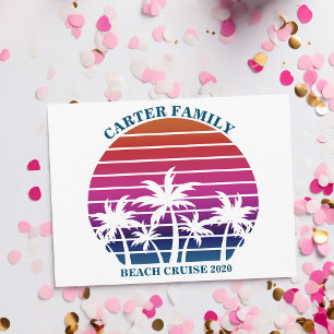 Beach Family Reunion Custom Cruise Summer Vacation Postcard